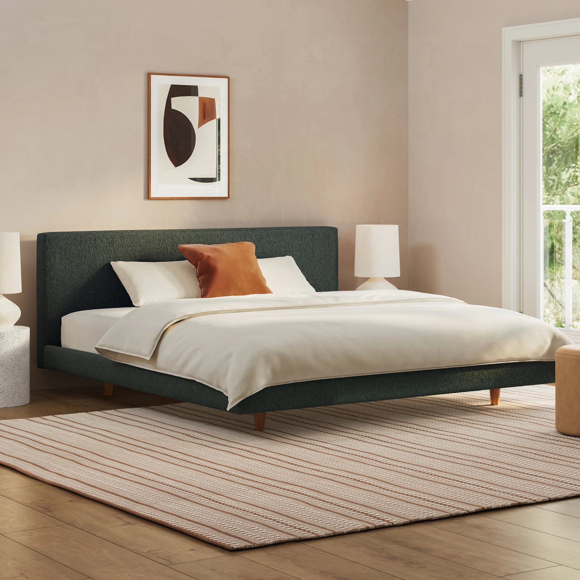 Tessu Low Profile Upholstered Bed