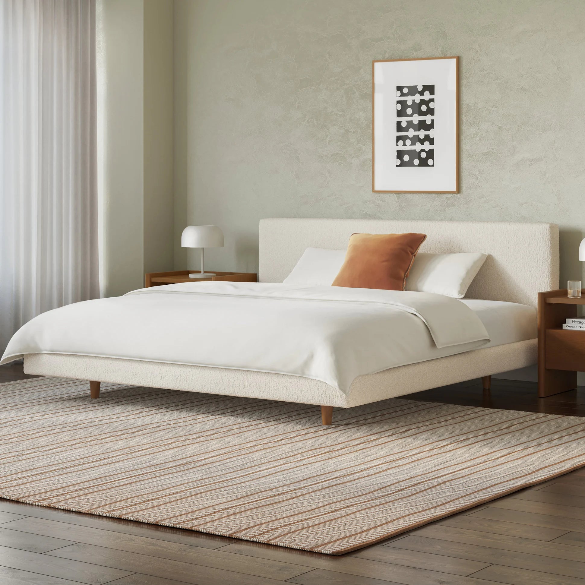 Tessu Low Profile Upholstered Bed