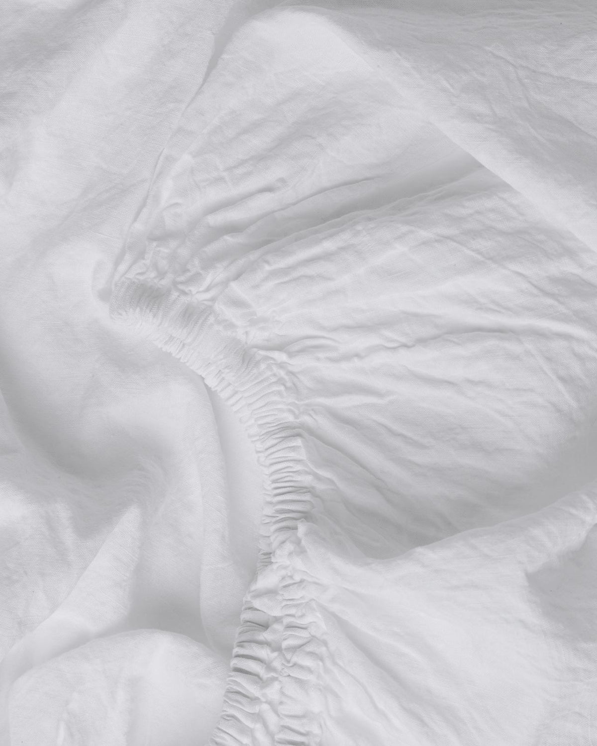 Linen Fitted Sheet (White)