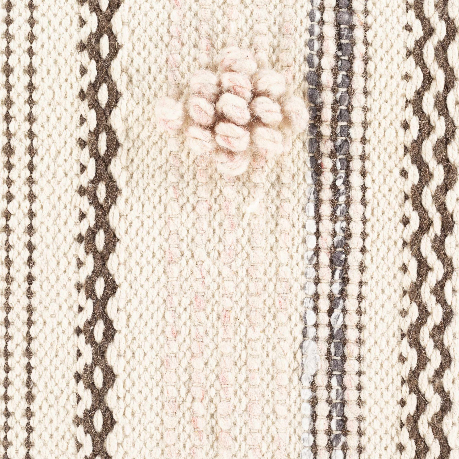 Lenorah Pink&White Textured Throw Pillow - Clearance