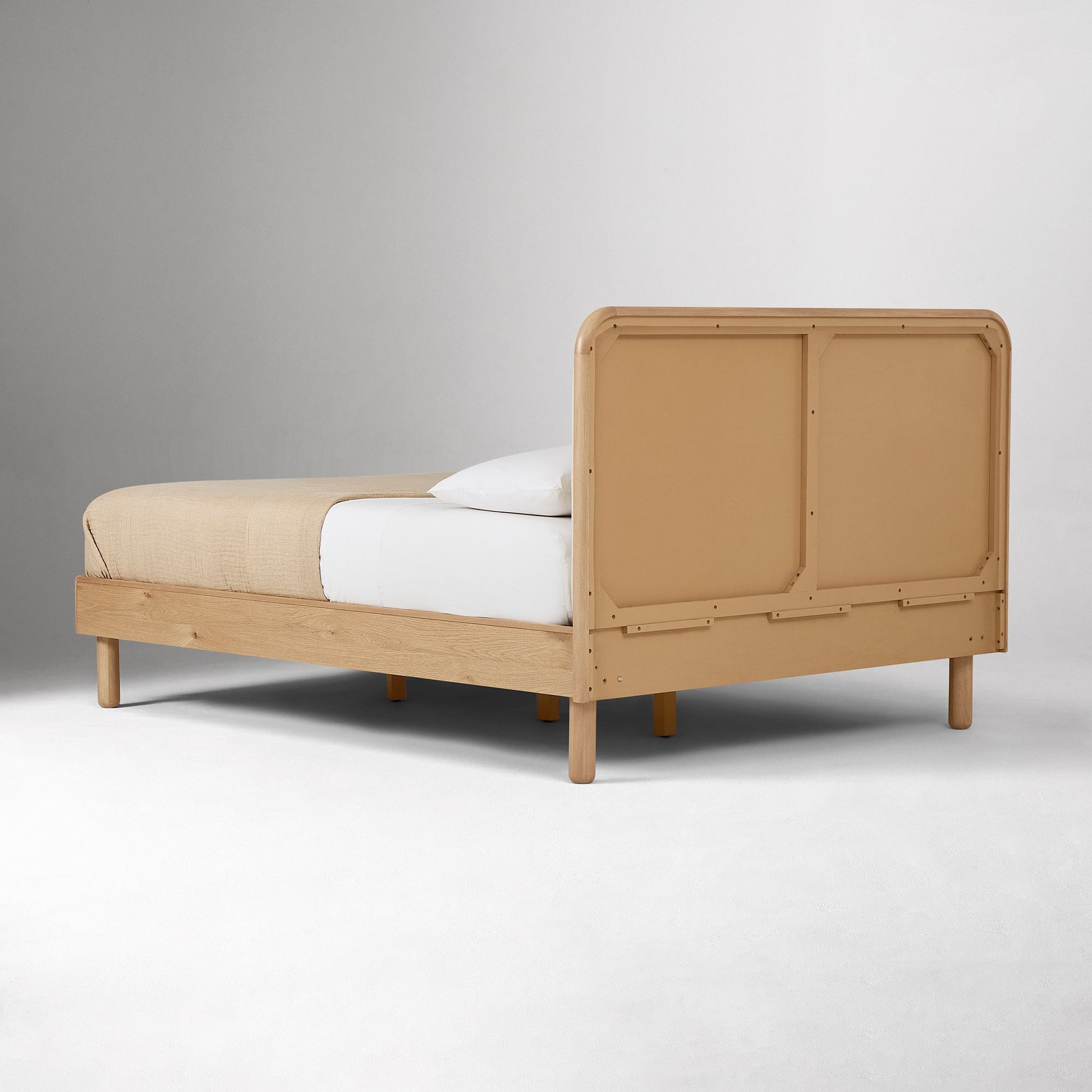 Miles Wood & Upholstered Bed
