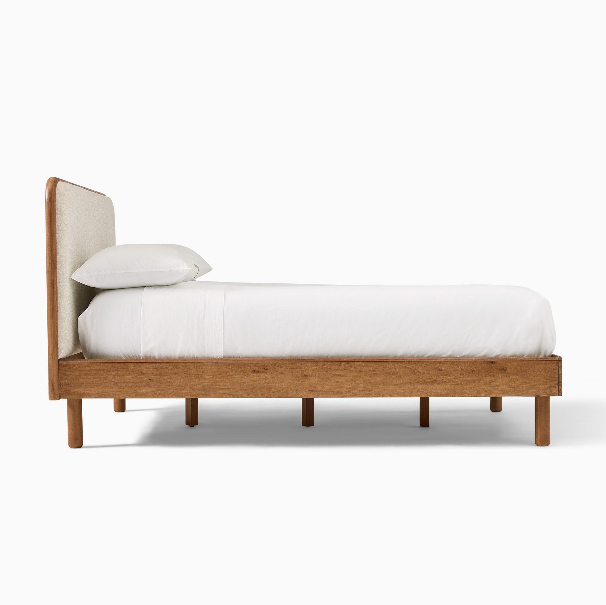 Miles Wood & Upholstered Bed