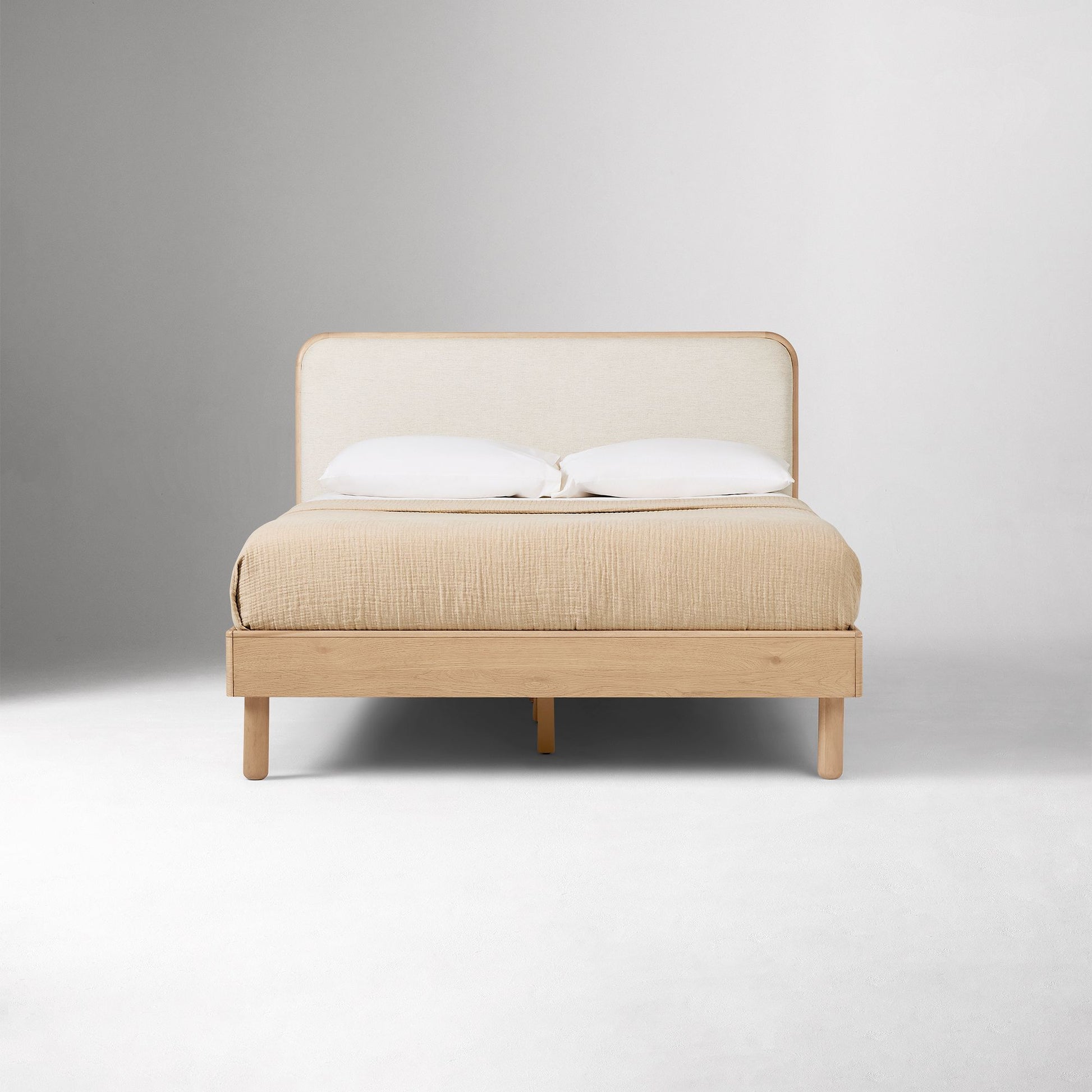 Miles Wood & Upholstered Bed
