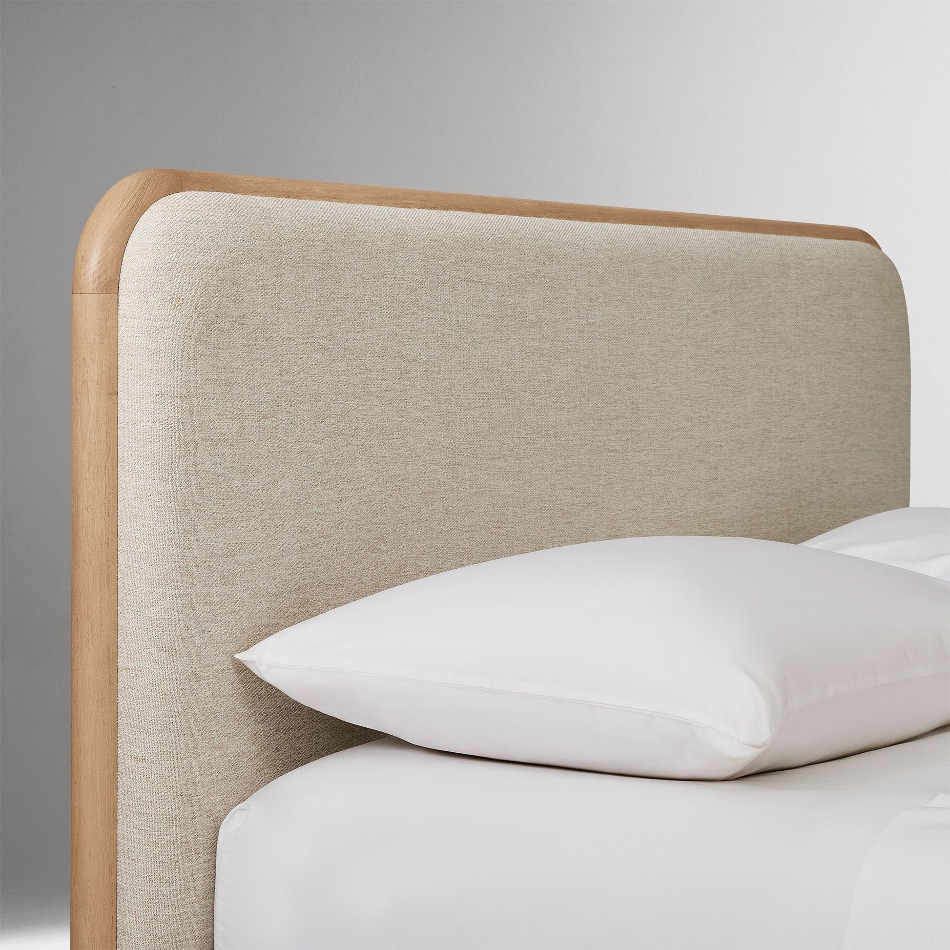 Miles Wood & Upholstered Bed