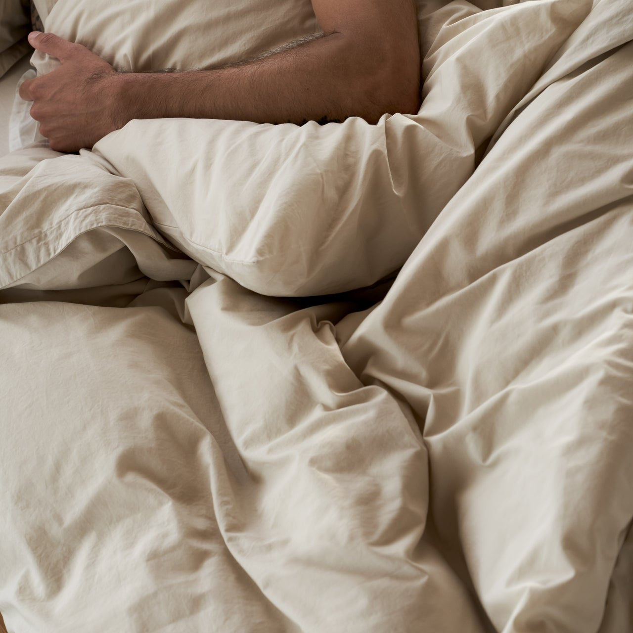 Percale Duvet Cover (Bone)