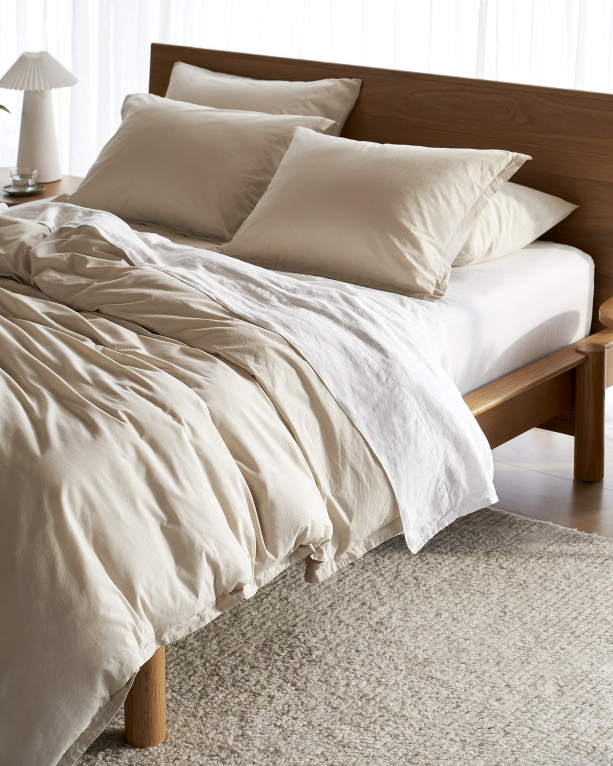 Percale Duvet Cover (Bone)