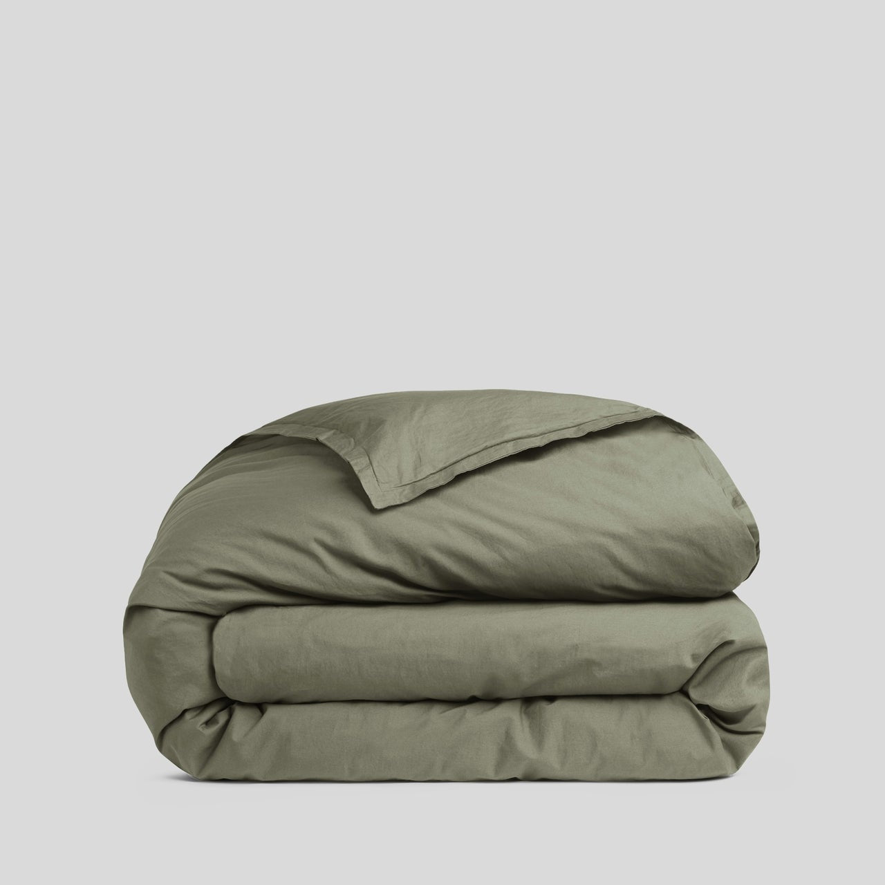 Percale Duvet Cover (Moss)