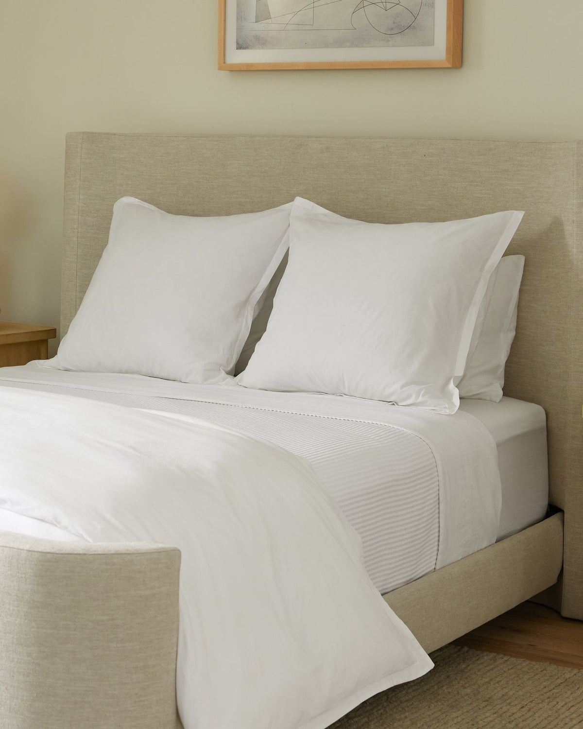 Percale Euro Sham (White)