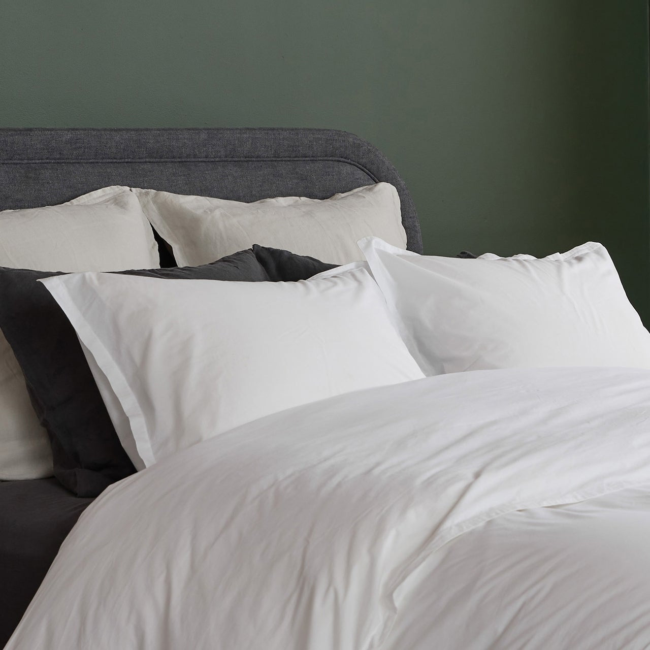 Percale Sham Set (White)