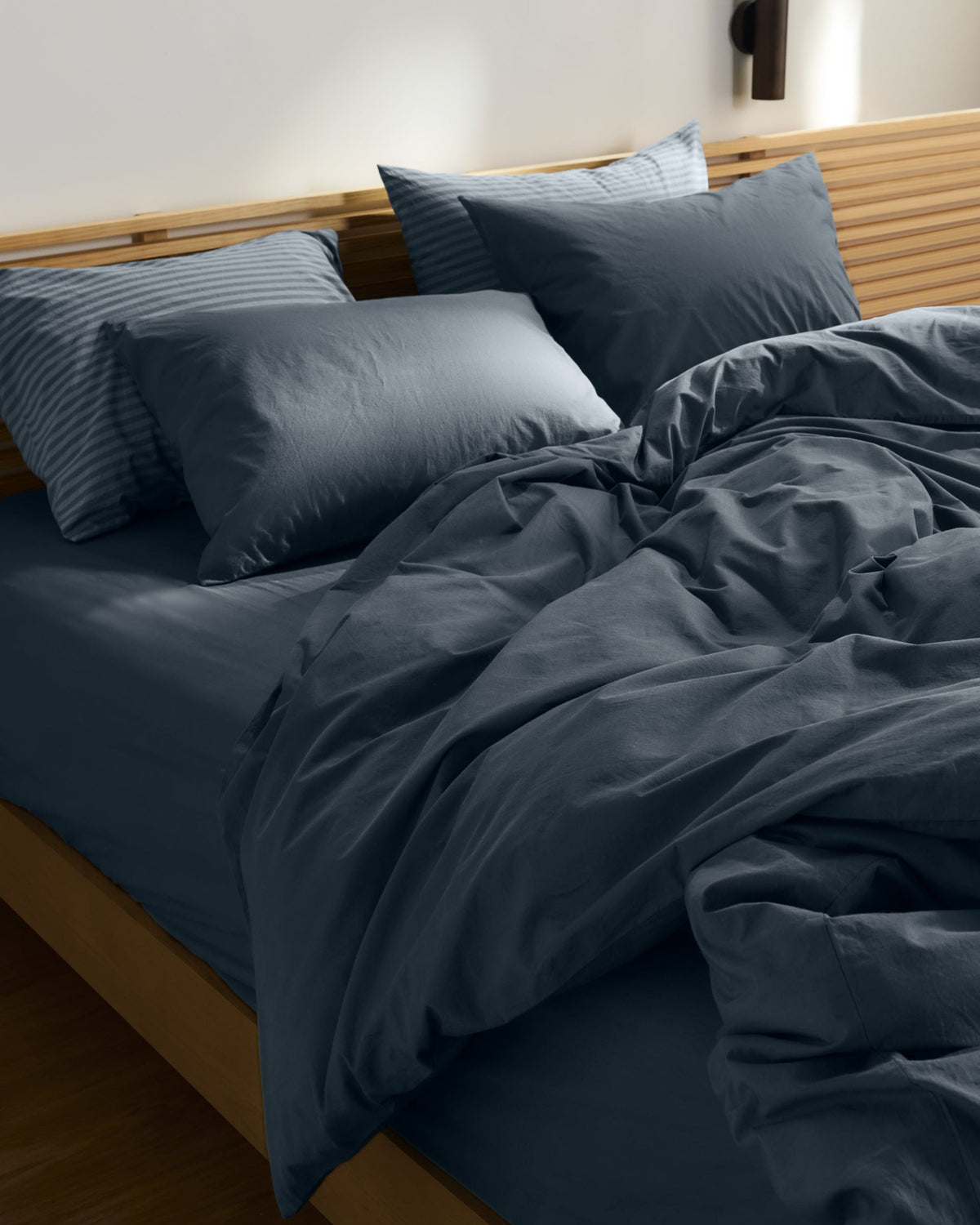 Percale Fitted Sheet (Dusk)