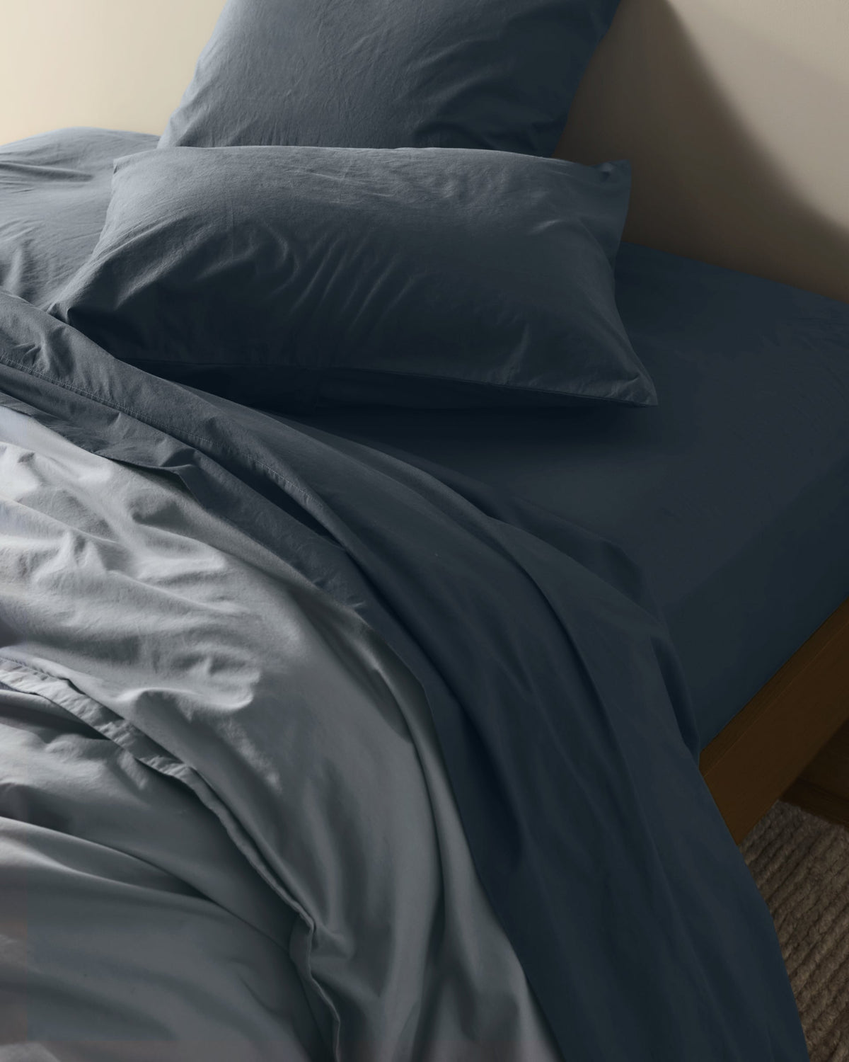Percale Fitted Sheet (Dusk)