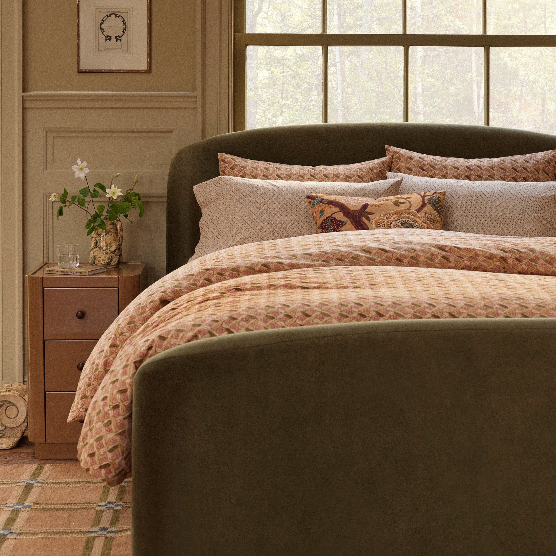 Pierce & Ward Upholstered Sleigh Bed