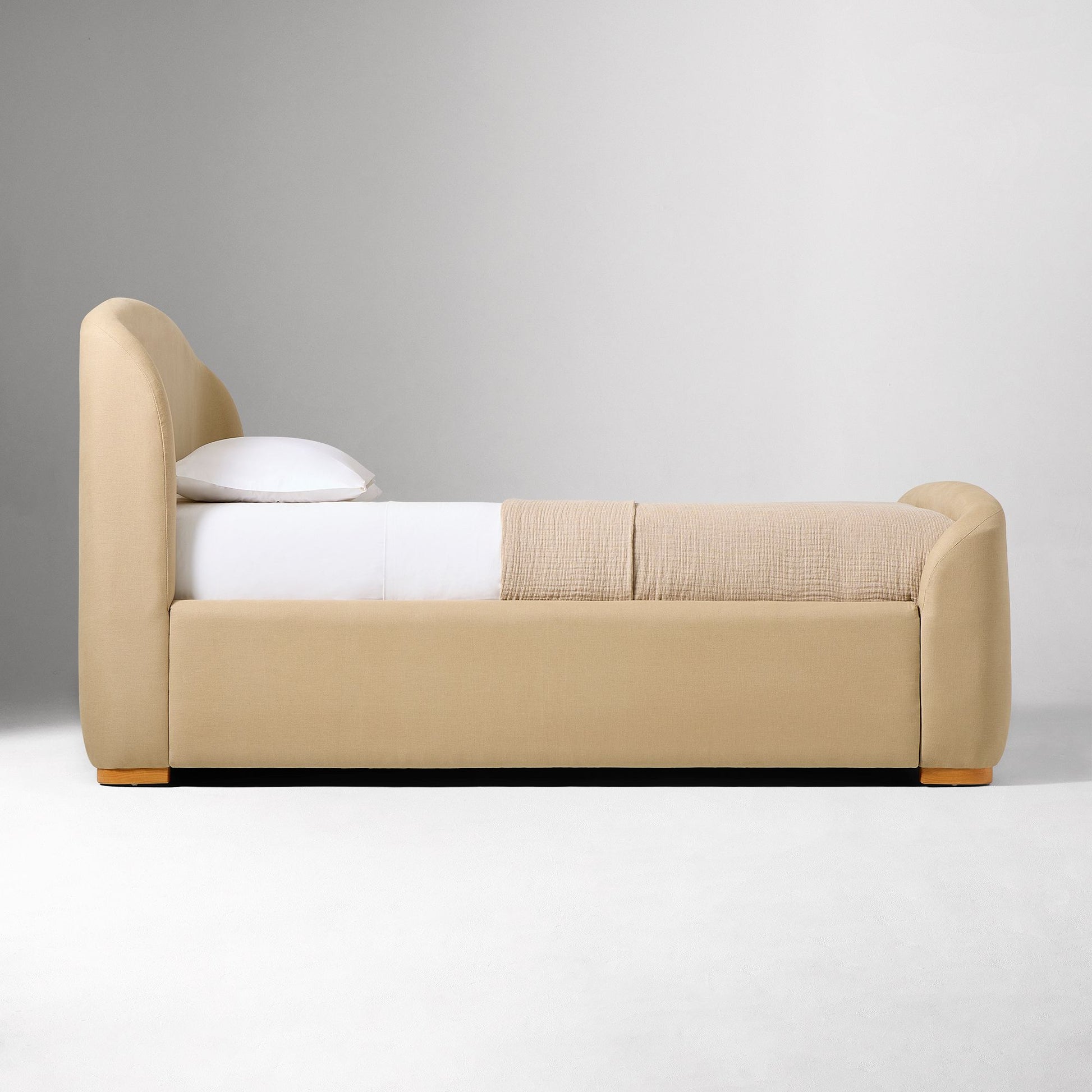 Pierce & Ward Upholstered Sleigh Bed