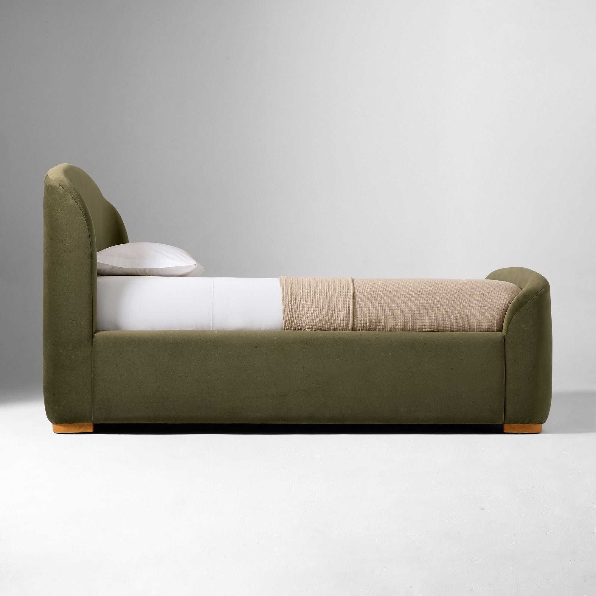 Pierce & Ward Upholstered Sleigh Bed