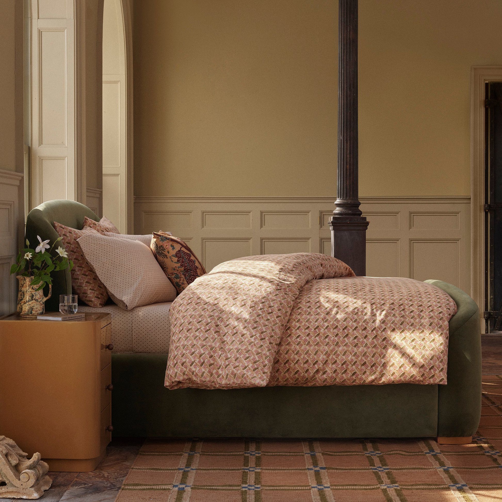 Pierce & Ward Upholstered Sleigh Bed