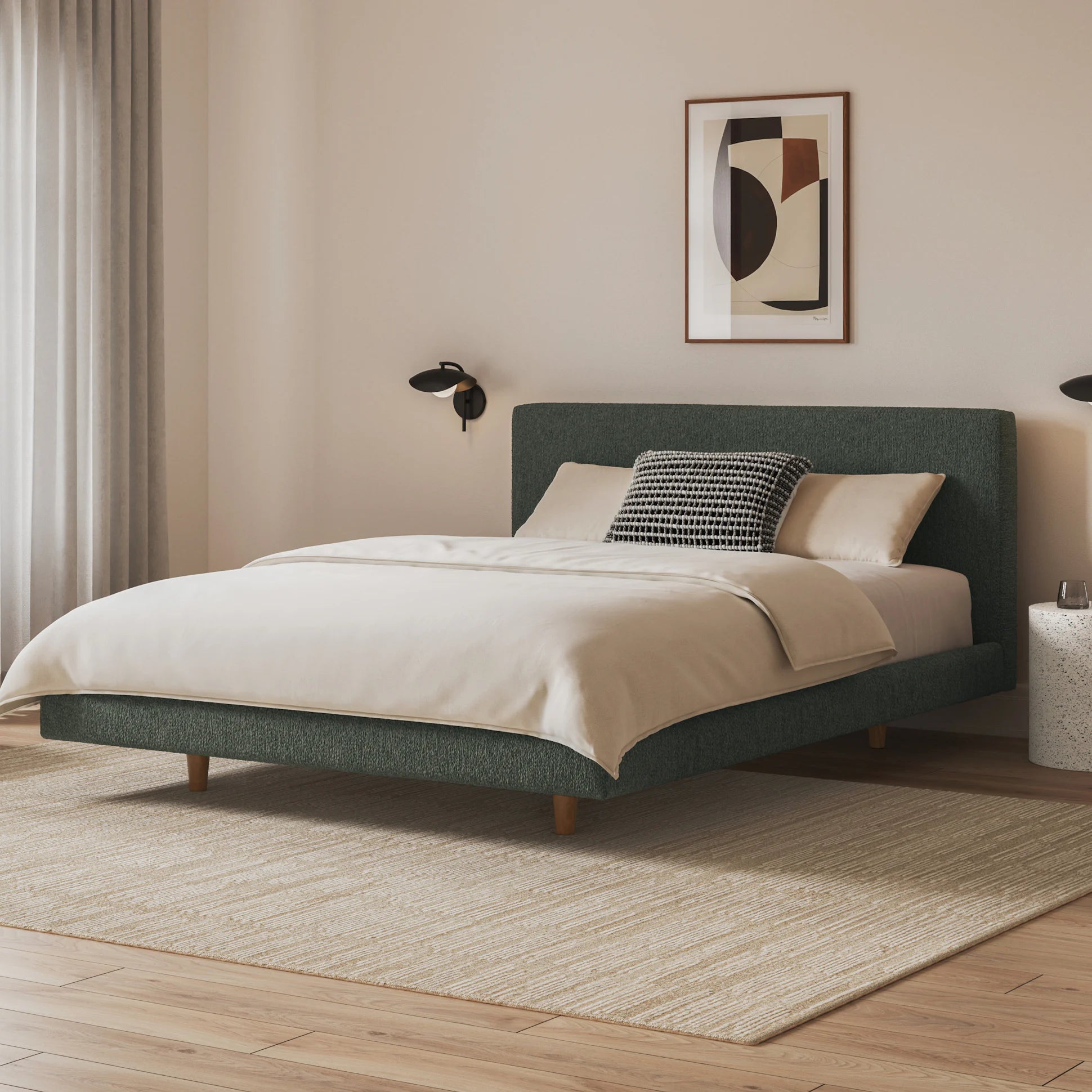 Tessu Low Profile Upholstered Bed