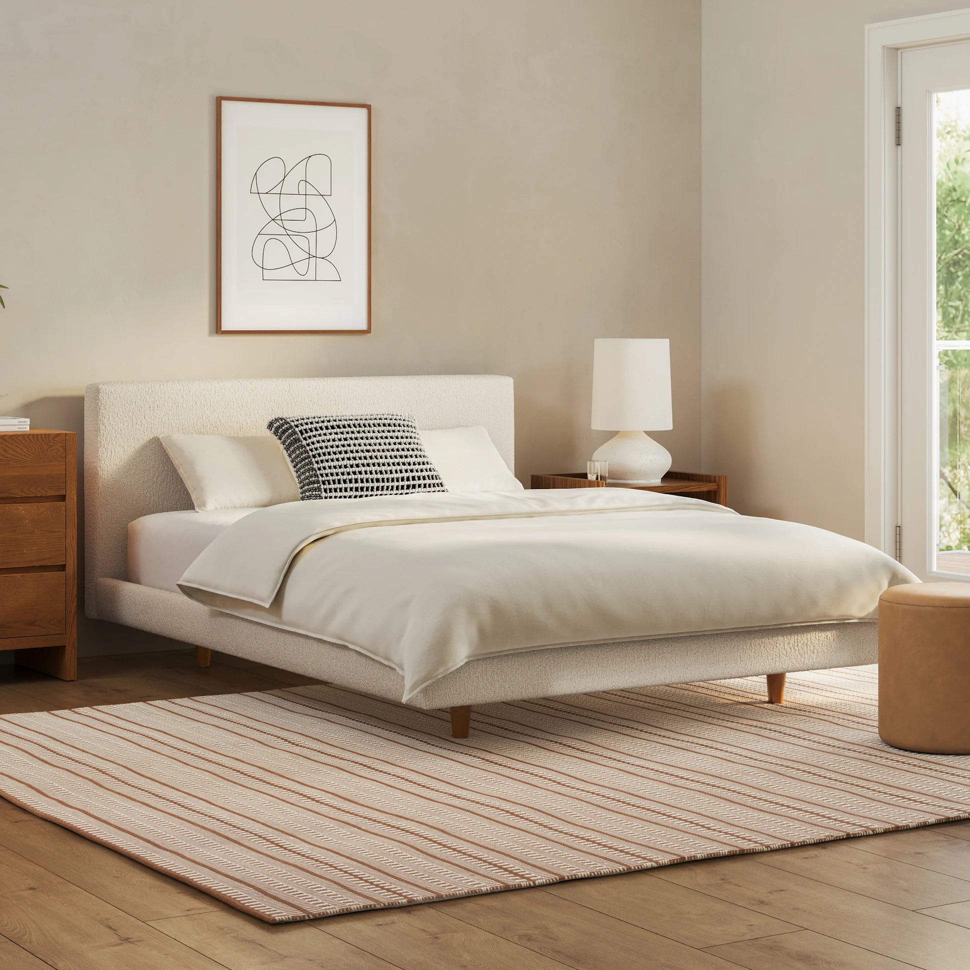 Tessu Low Profile Upholstered Bed
