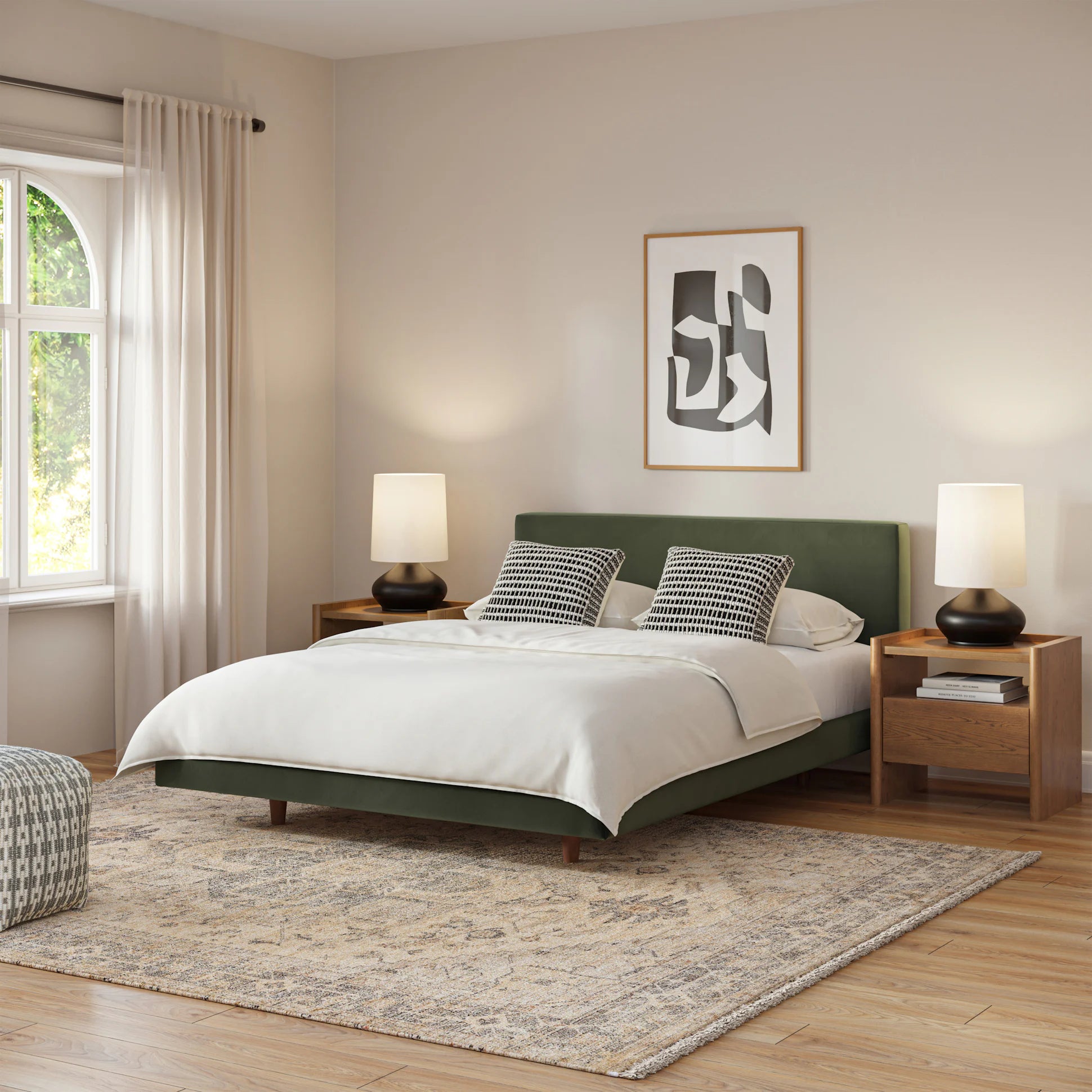 Tessu Low Profile Upholstered Bed