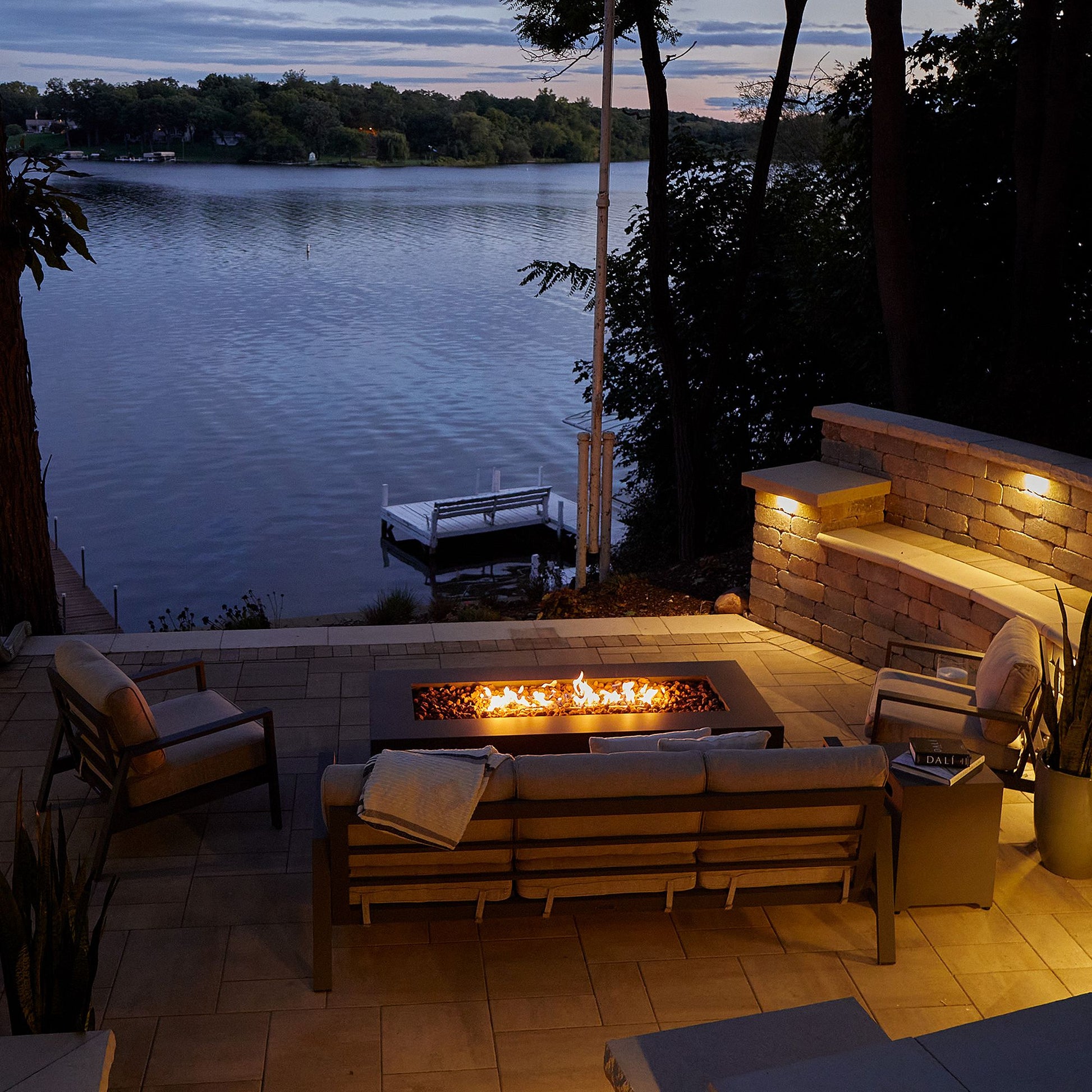 Rutland Rectangle Fire Pit Table (42"–70")