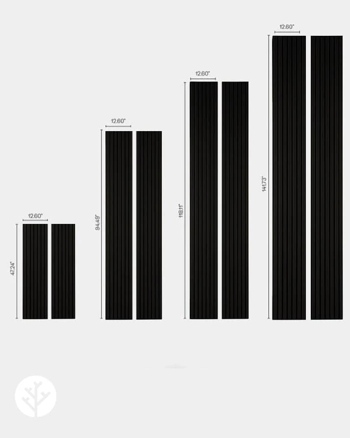 Black Color Matte Acoustic Slat Wall Panels