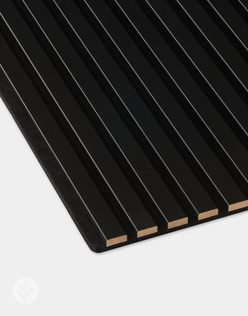 Black Color Matte Acoustic Slat Wall Panels