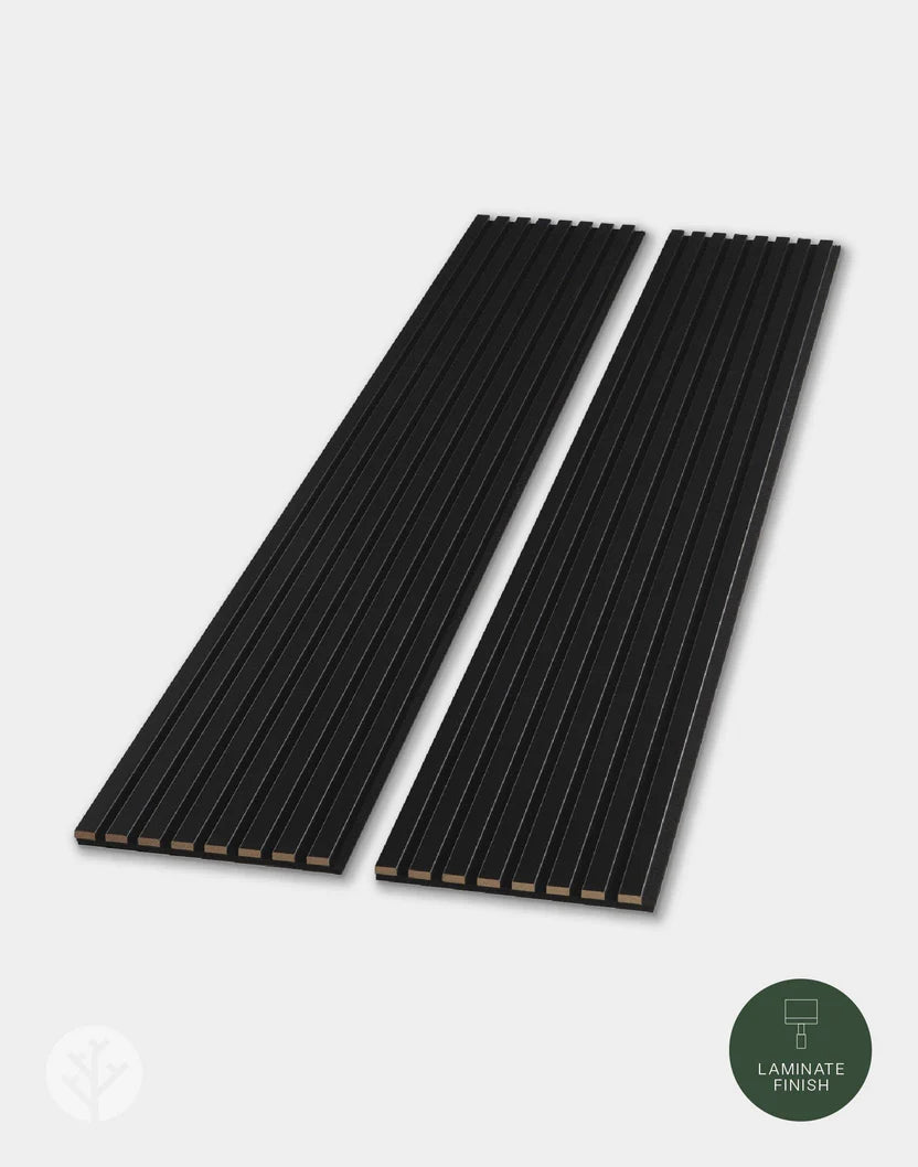 Black Color Matte Acoustic Slat Wall Panels