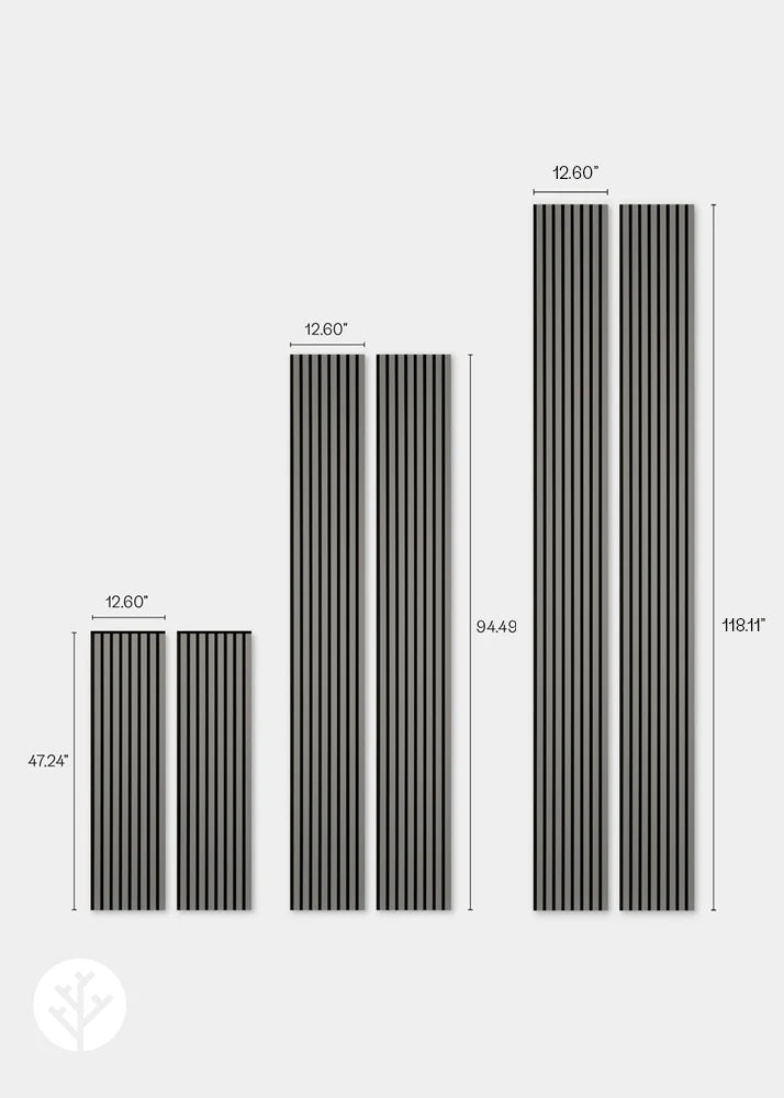 Black Color Matte Acoustic Slat Wall Panels