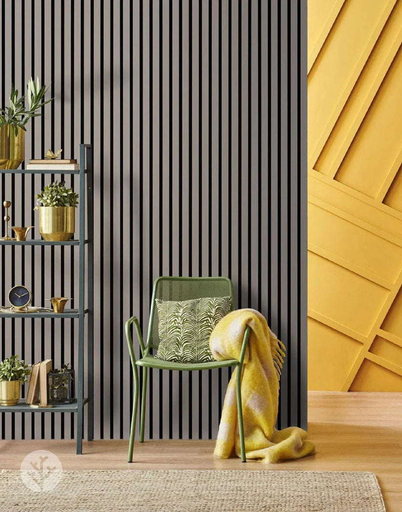 Black Color Matte Acoustic Slat Wall Panels