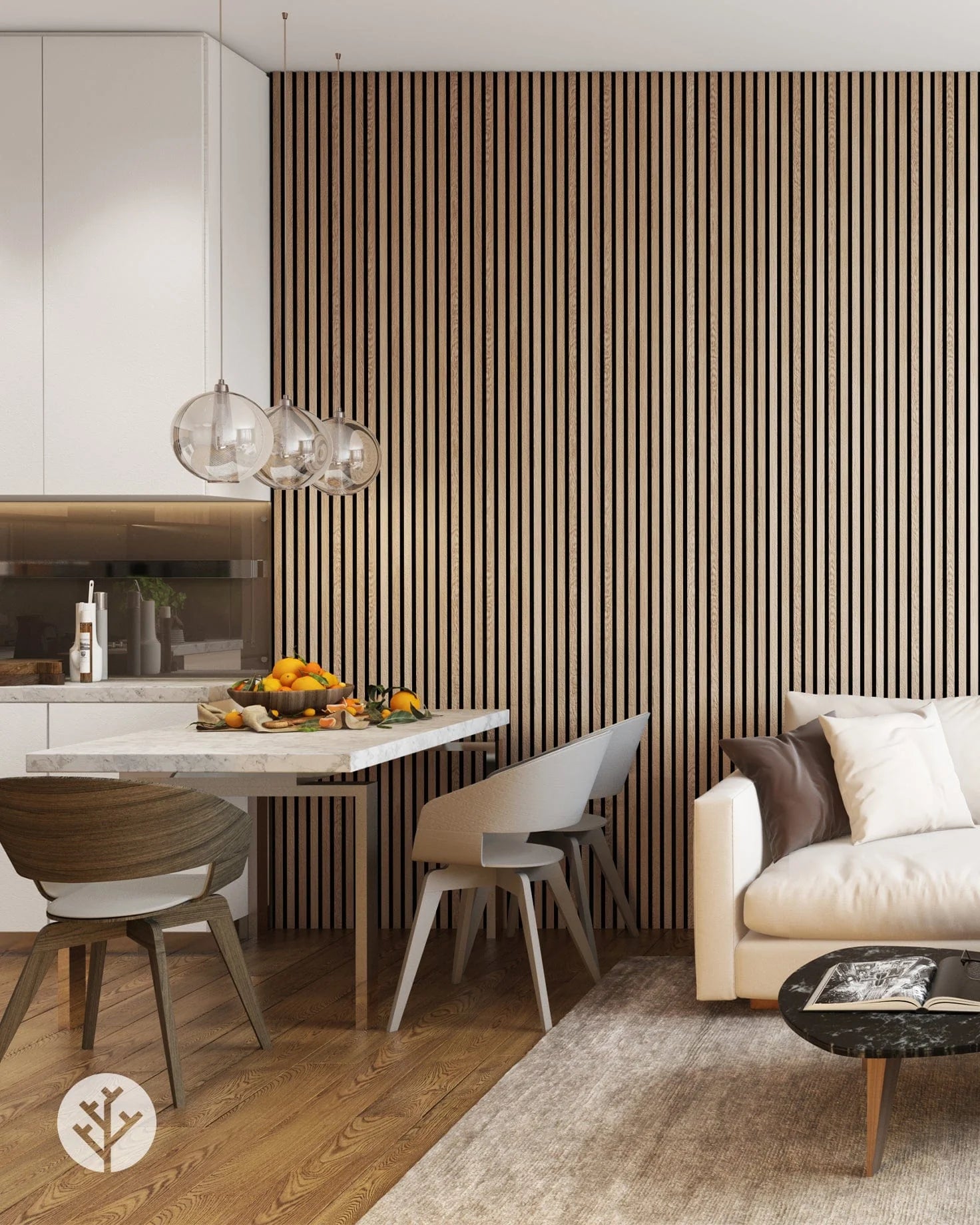 Luxury American Oak Acoustic Slat Wood Wall Panels