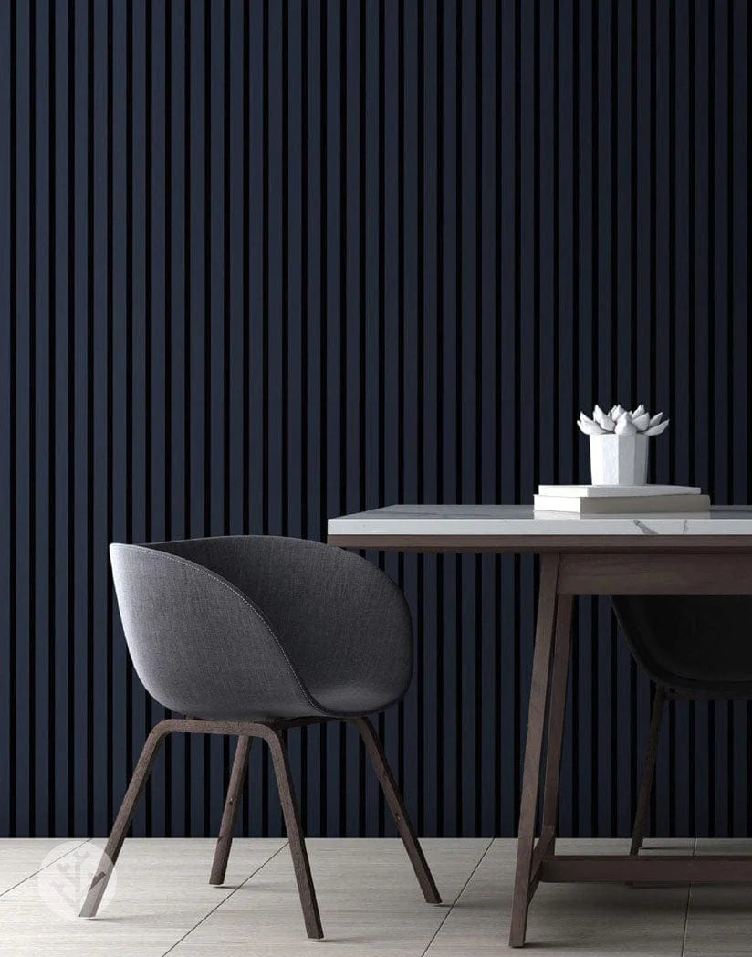 Black Color Matte Acoustic Slat Wall Panels