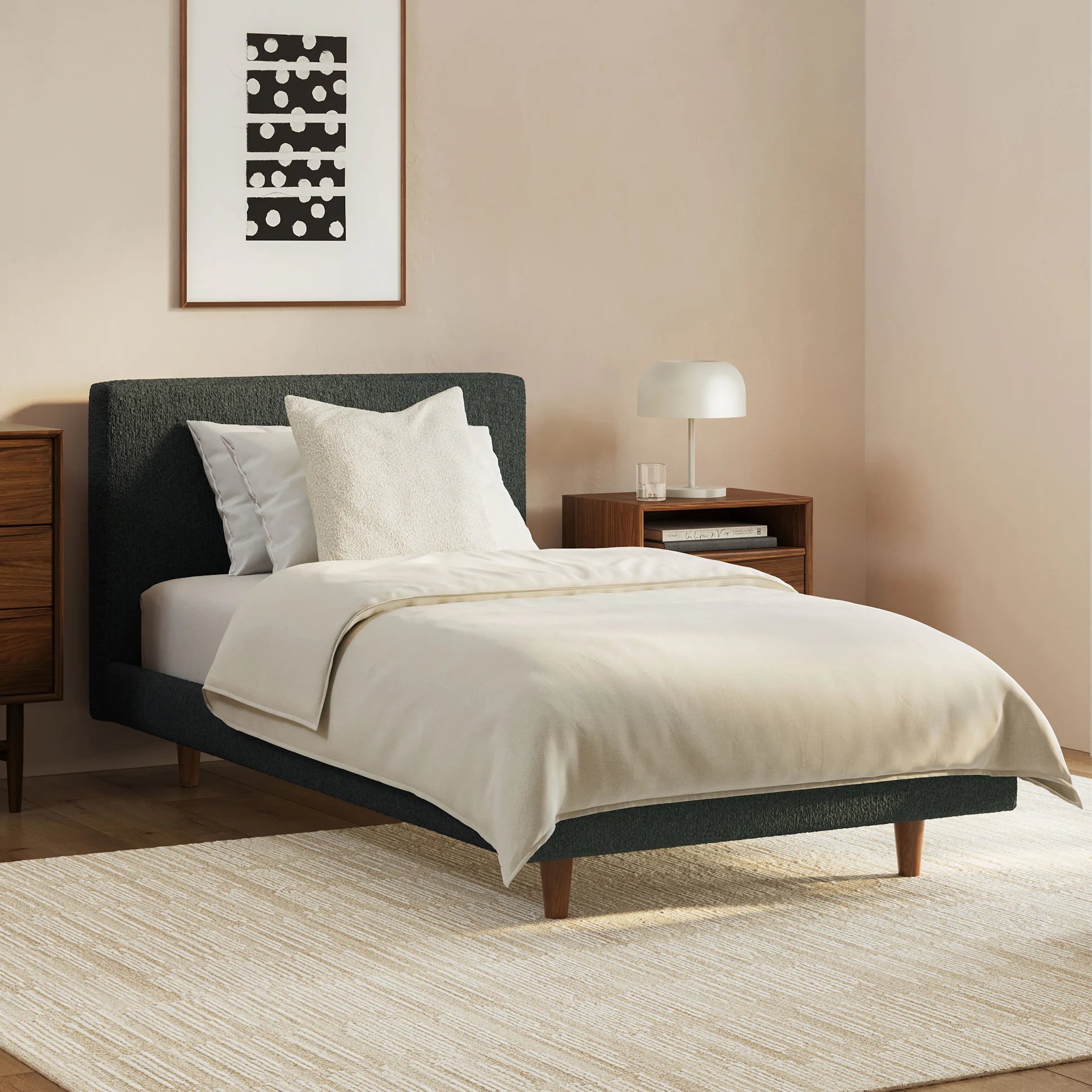 Tessu Low Profile Upholstered Bed