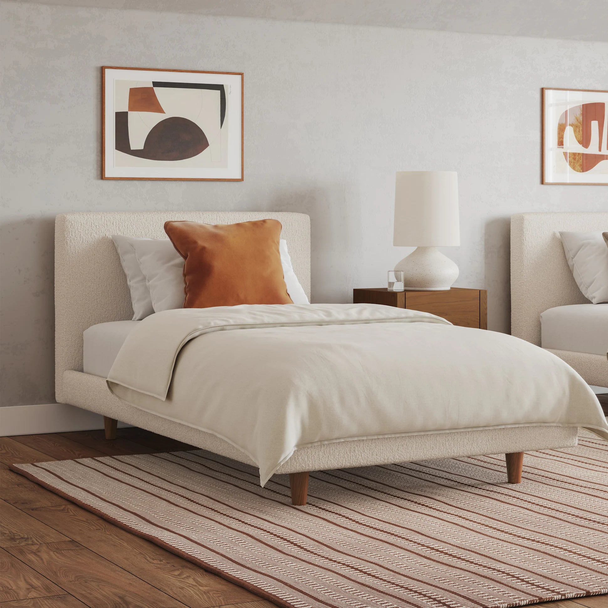 Tessu Low Profile Upholstered Bed
