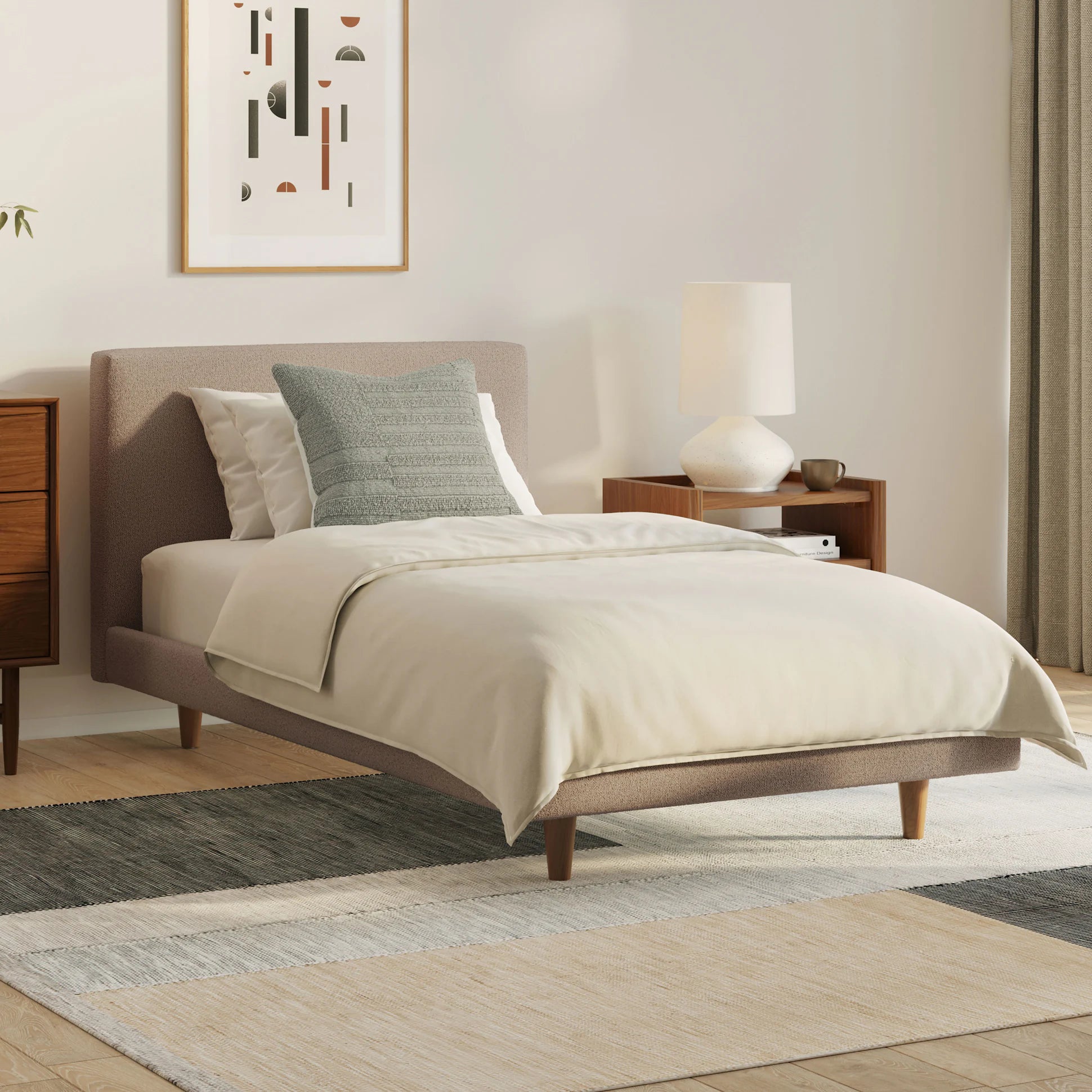 Tessu Low Profile Upholstered Bed