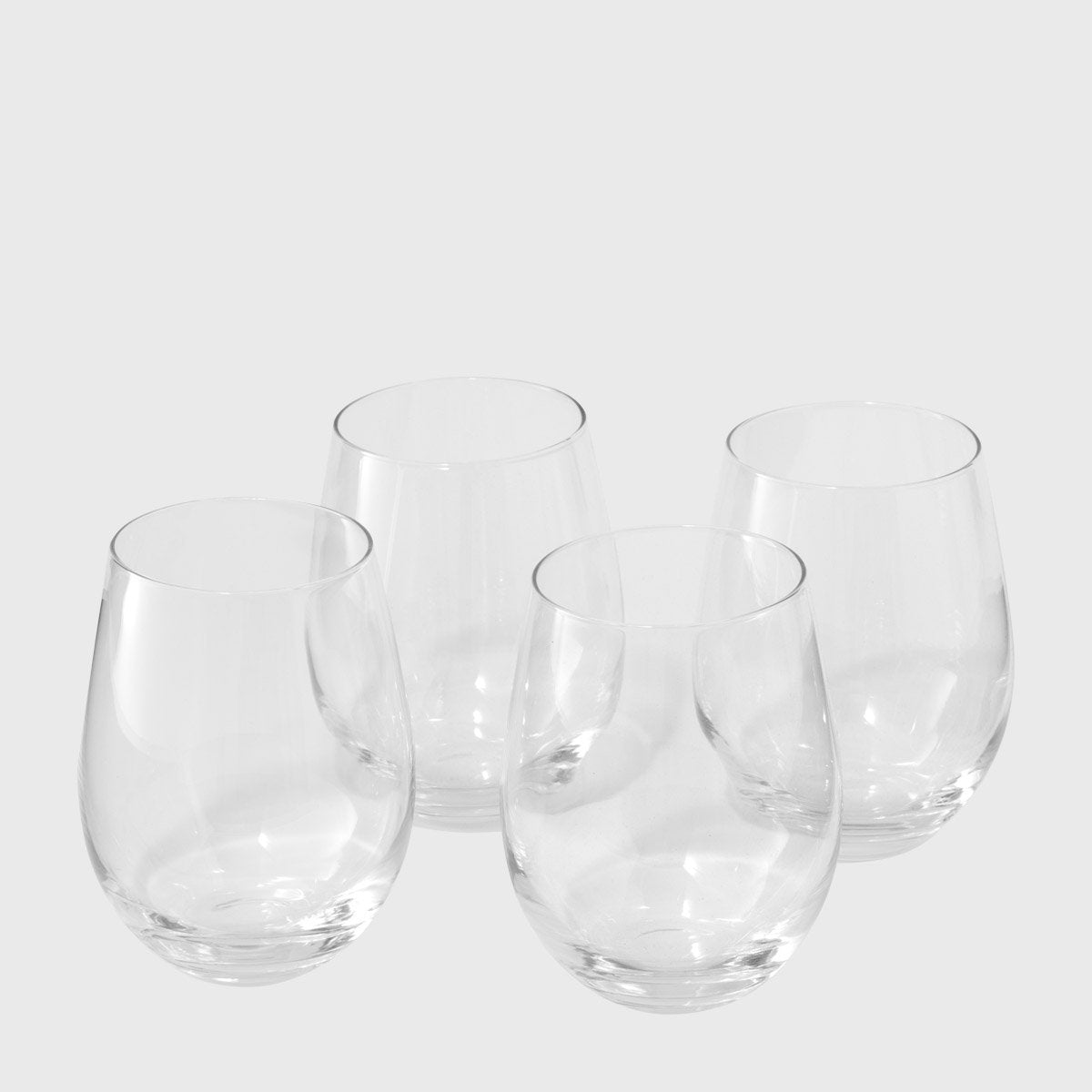 Stemless Wine Glasses (Set of 4, Case of 6)